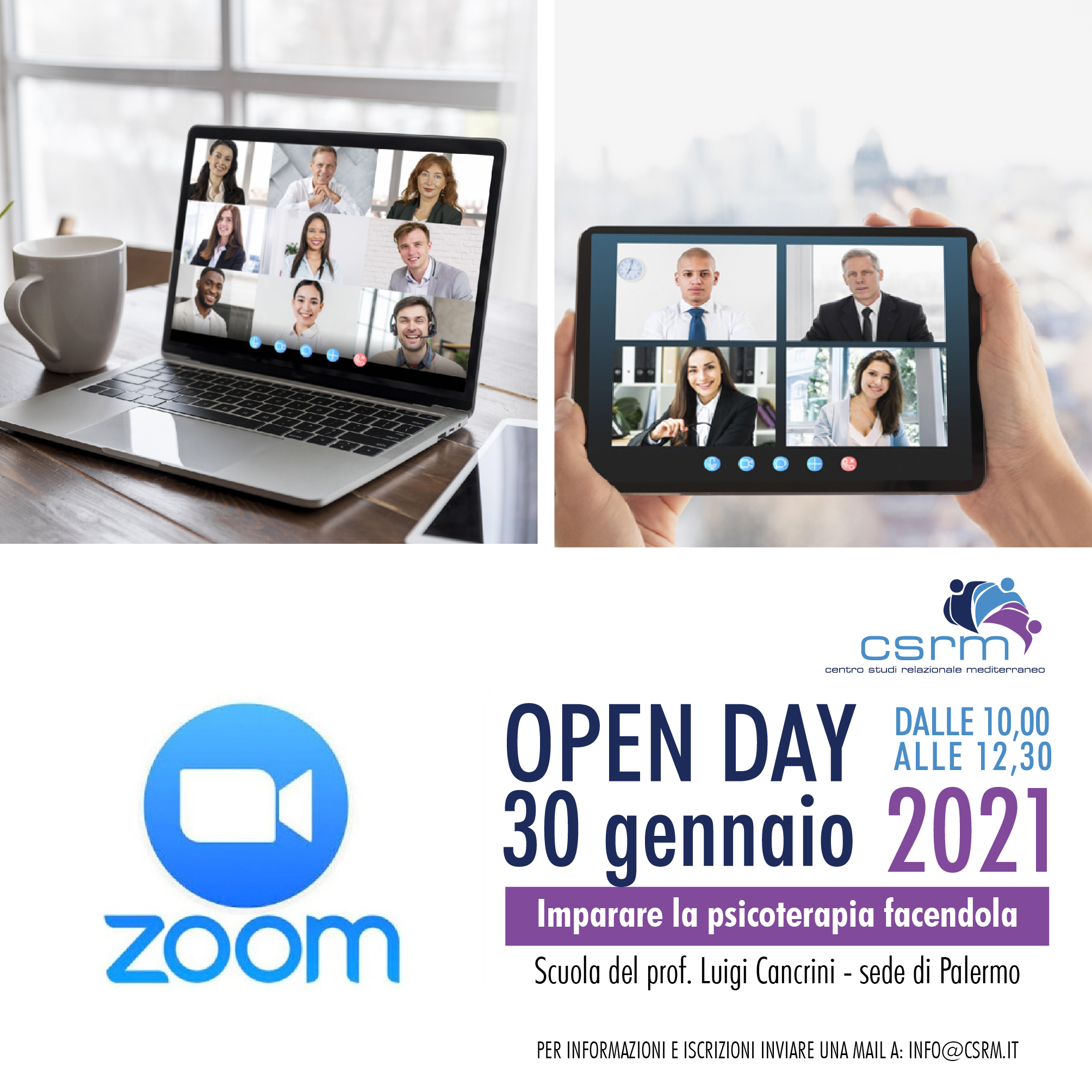 Aperte iscrizioni Open day 30 gennaio 2021